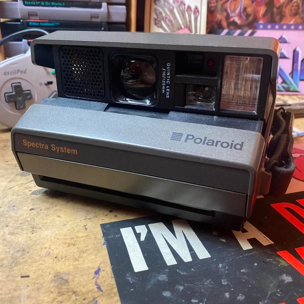 Vintage 80s Polaroid Spectra System Instant Camera w/ Case